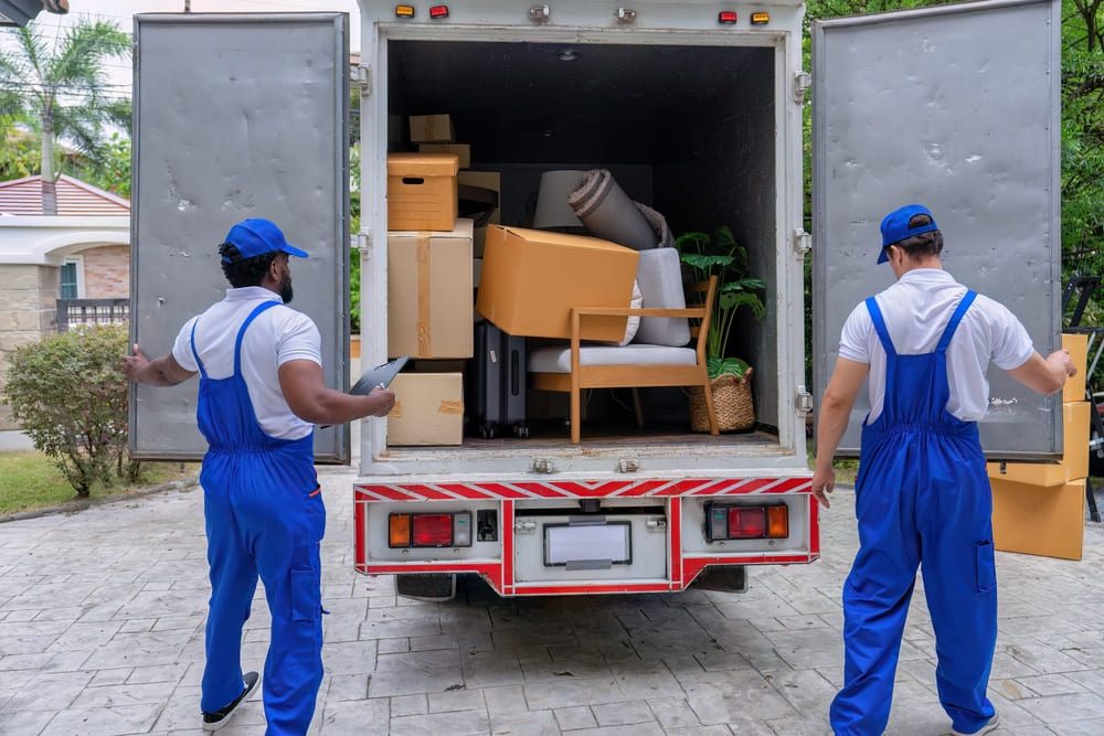 Our expert moving company in Cape Coral fl loading a moving truck.